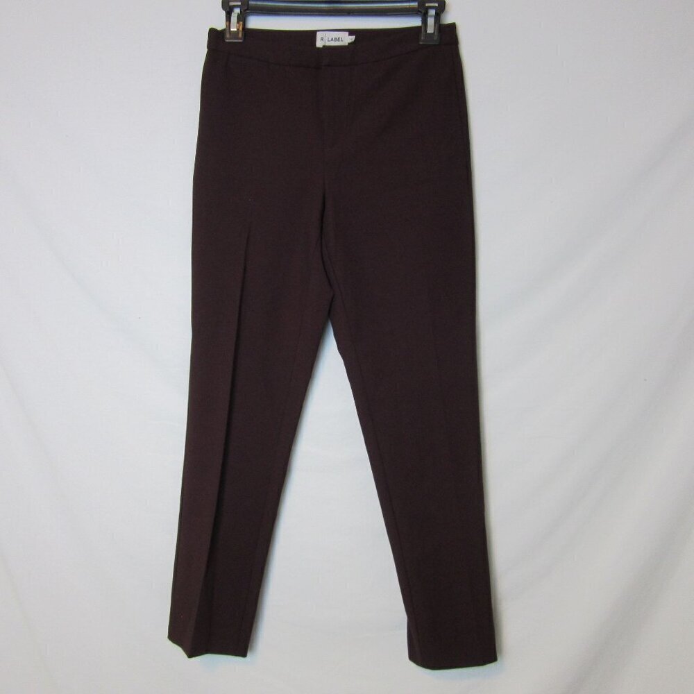 The Reset Pants Skinny Ankle Dark Purple Maroon Office Career Business Womens XS